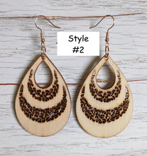Load image into Gallery viewer, Leopard Cutout Wood Earrings - Miane&#39;s Shoppe