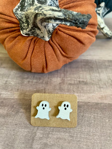 Halloween Wood Stud Earrings