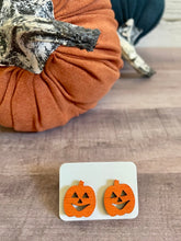 Load image into Gallery viewer, Halloween Wood Stud Earrings