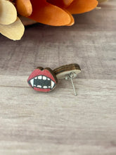 Load image into Gallery viewer, Vampire Wood Earrings