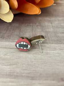 Vampire Wood Earrings