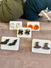 Load image into Gallery viewer, Halloween Wood Stud Earrings
