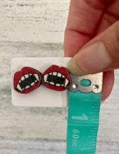 Load image into Gallery viewer, Vampire Wood Earrings