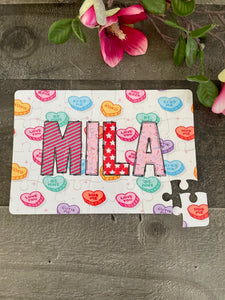 Mini Personalized Valentine's Day Puzzles (3 Different Sizes)