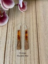 Load image into Gallery viewer, Wood and Acrylic Dangle Earrings