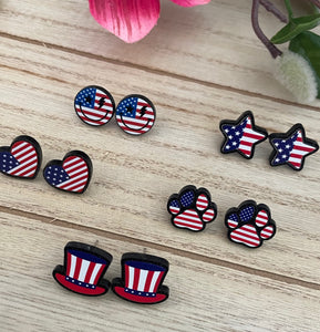 Flag Acrylic Stud Earrings