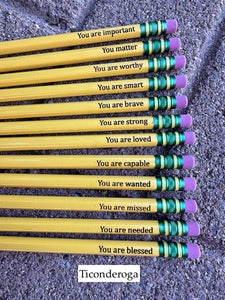 Encouraging Engraved Pencils