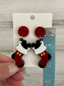Mickey Stocking Dangle Earrings