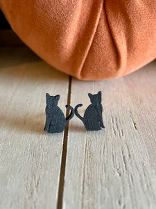 Halloween Wood Stud Earrings