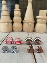 Load image into Gallery viewer, Christmas Acrylic Stud Earrings