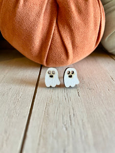 Halloween Wood Stud Earrings