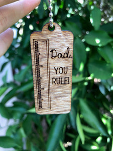 Dad Wood Key Chain - Miane's Shoppe