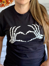 Load image into Gallery viewer, I Heart You Skeleton Graphic Tee