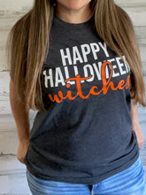 Load image into Gallery viewer, Happy Halloween Witches Tee