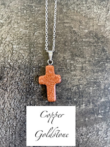Dainty Stone Cross Necklace - Miane's Shoppe