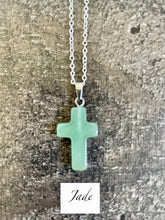 Load image into Gallery viewer, Dainty Stone Cross Necklace - Miane&#39;s Shoppe