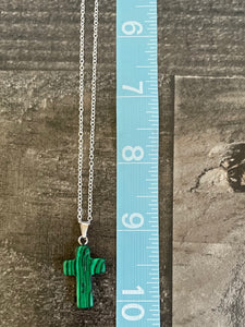 Dainty Stone Cross Necklace - Miane's Shoppe