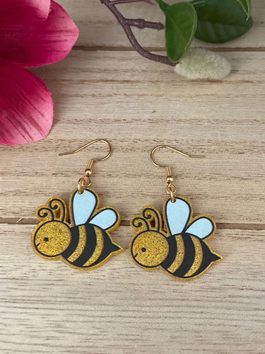 Honey Bee Dangle Earrings