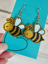 Load image into Gallery viewer, Honey Bee Dangle Earrings