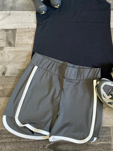 Grey Athletic Trim Shorts