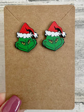 Load image into Gallery viewer, Grinch Acrylic Stud Earrings