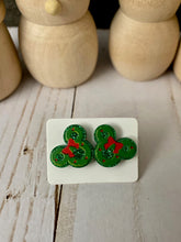 Load image into Gallery viewer, Christmas Mouse Ear Stud Earrings