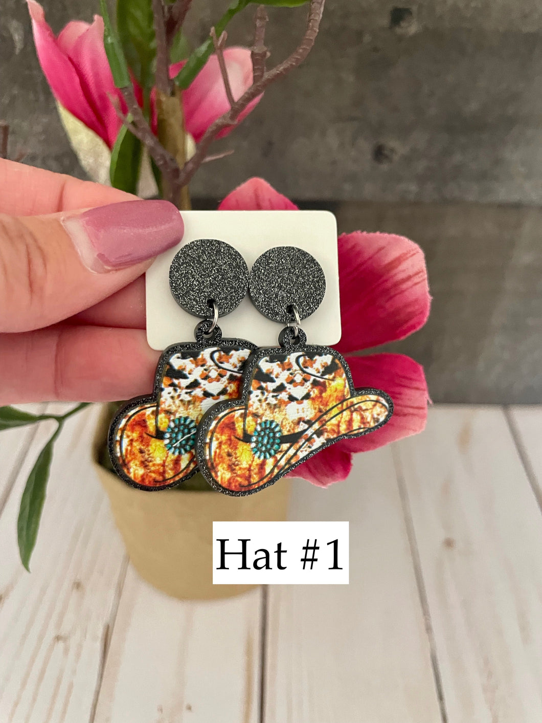 Hat Earrings