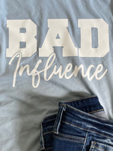 Load image into Gallery viewer, Bad Influence Blue Tee - Miane&#39;s Shoppe