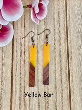 Load image into Gallery viewer, Wood and Acrylic Dangle Earrings