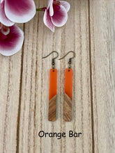 Load image into Gallery viewer, Wood and Acrylic Dangle Earrings