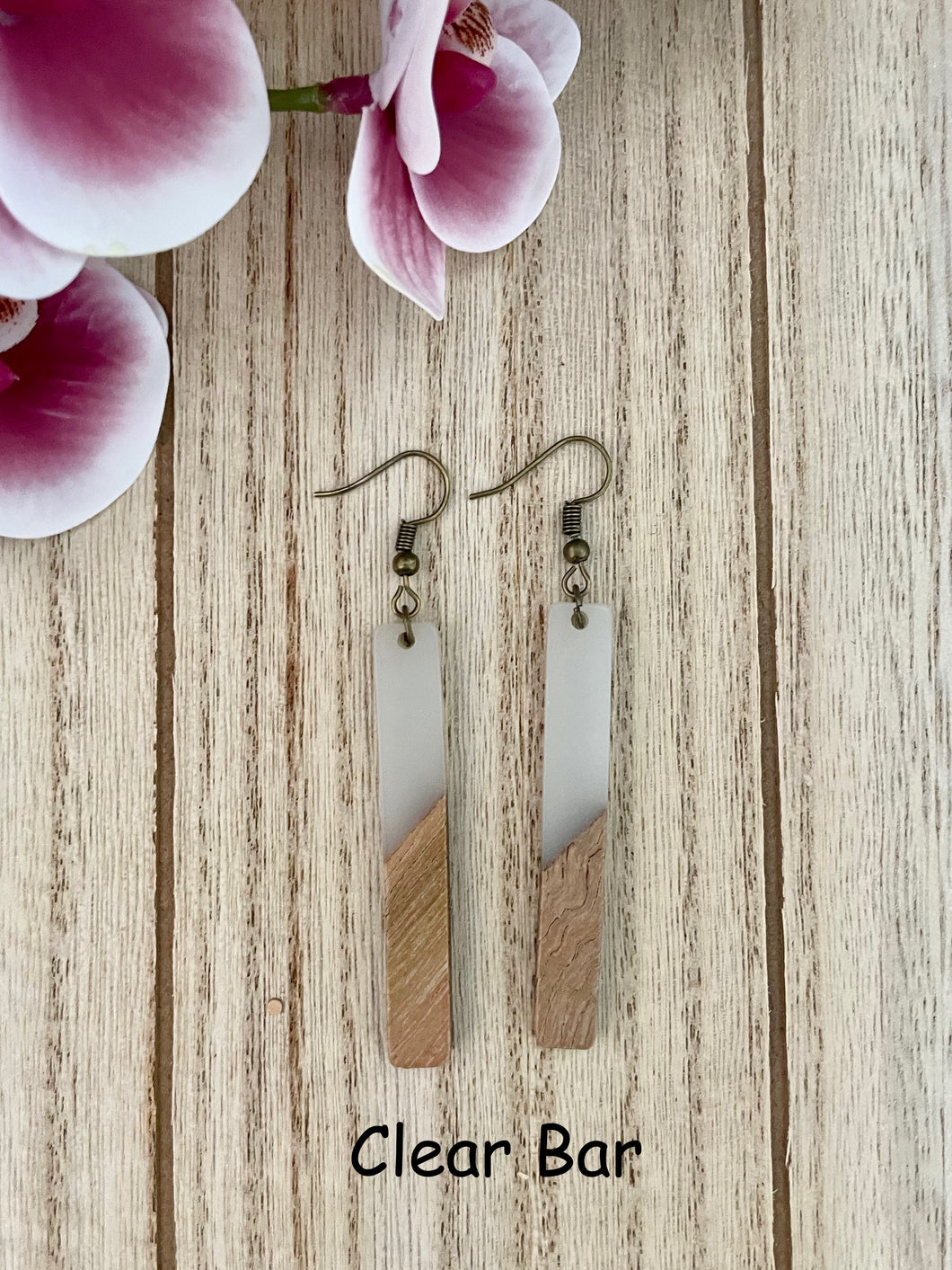 Wood and Acrylic Earrings - Miane's Shoppe