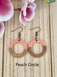Wood and Acrylic Earrings - Miane's Shoppe