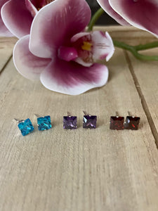 Beautiful Colored Square Earrings