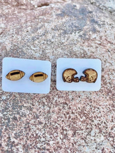 Football Stud Earrings - Miane's Shoppe