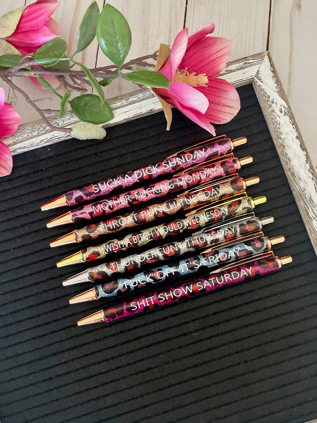 Leopard Day of the Week Pens