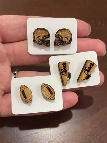 Football Stud Earrings - Miane's Shoppe