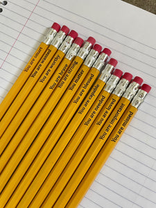 Encouraging Engraved Pencils