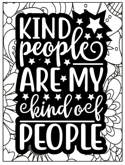 Kind People Coloring Page - Miane's Shoppe