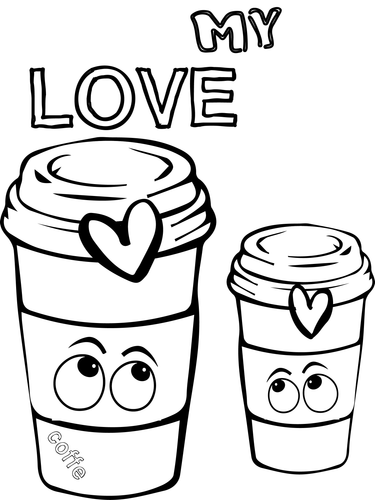 Coffee Cup Coloring Page - Miane's Shoppe