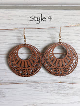 Load image into Gallery viewer, Large Wood Earrings - Miane&#39;s Shoppe