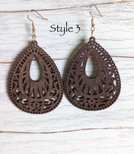 Load image into Gallery viewer, Large Wood Earrings - Miane&#39;s Shoppe