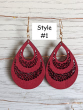 Load image into Gallery viewer, Leopard Cutout Wood Earrings - Miane&#39;s Shoppe