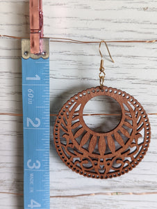 Large Wood Earrings - Miane's Shoppe