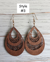 Load image into Gallery viewer, Leopard Cutout Wood Earrings - Miane&#39;s Shoppe