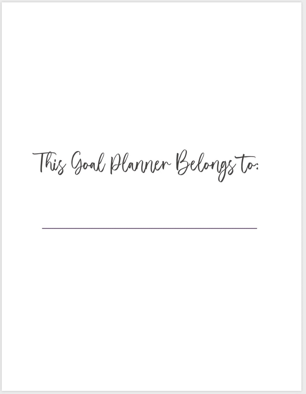 Weekly Goal Setting Planner - Miane's Shoppe